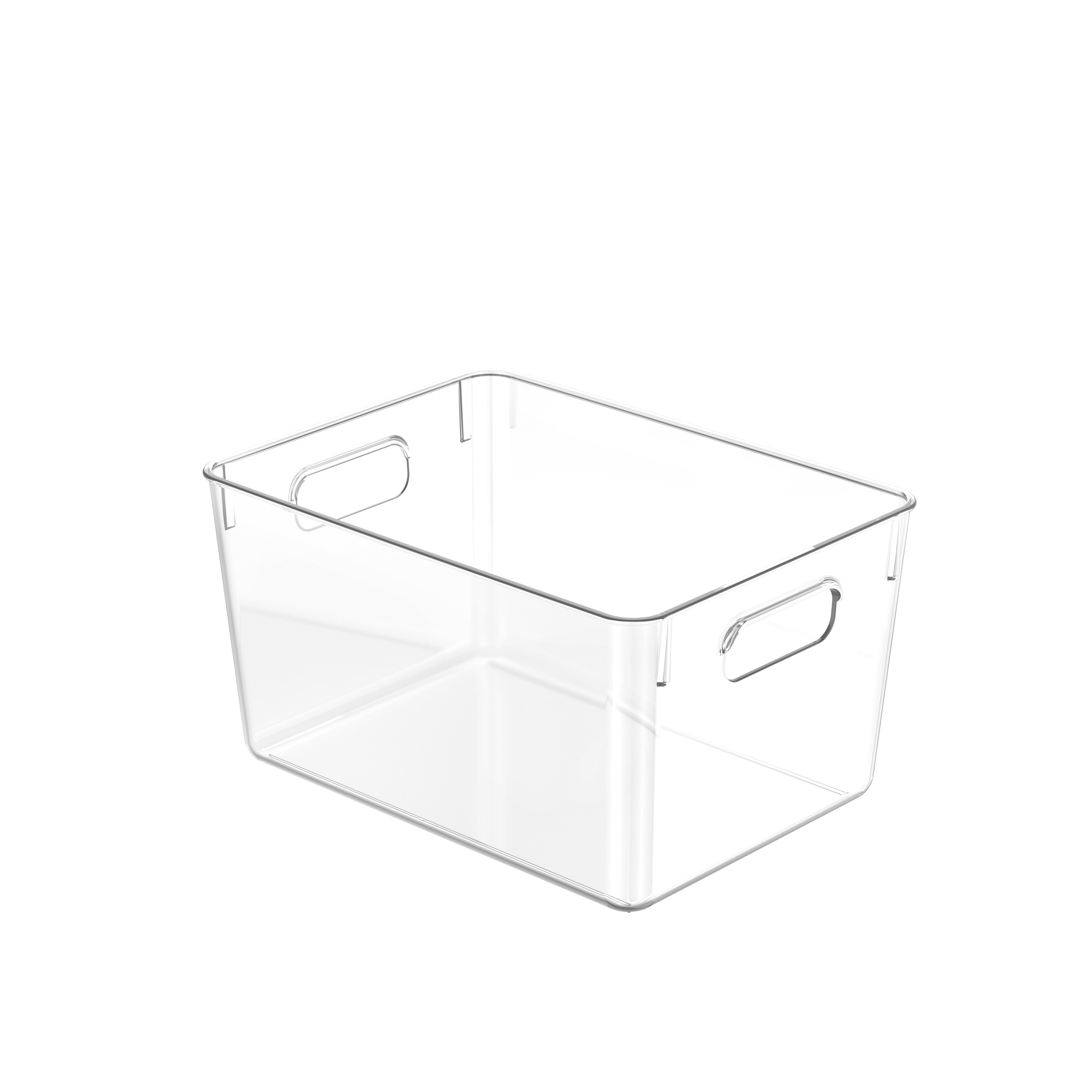 Transparent plastic food storage box