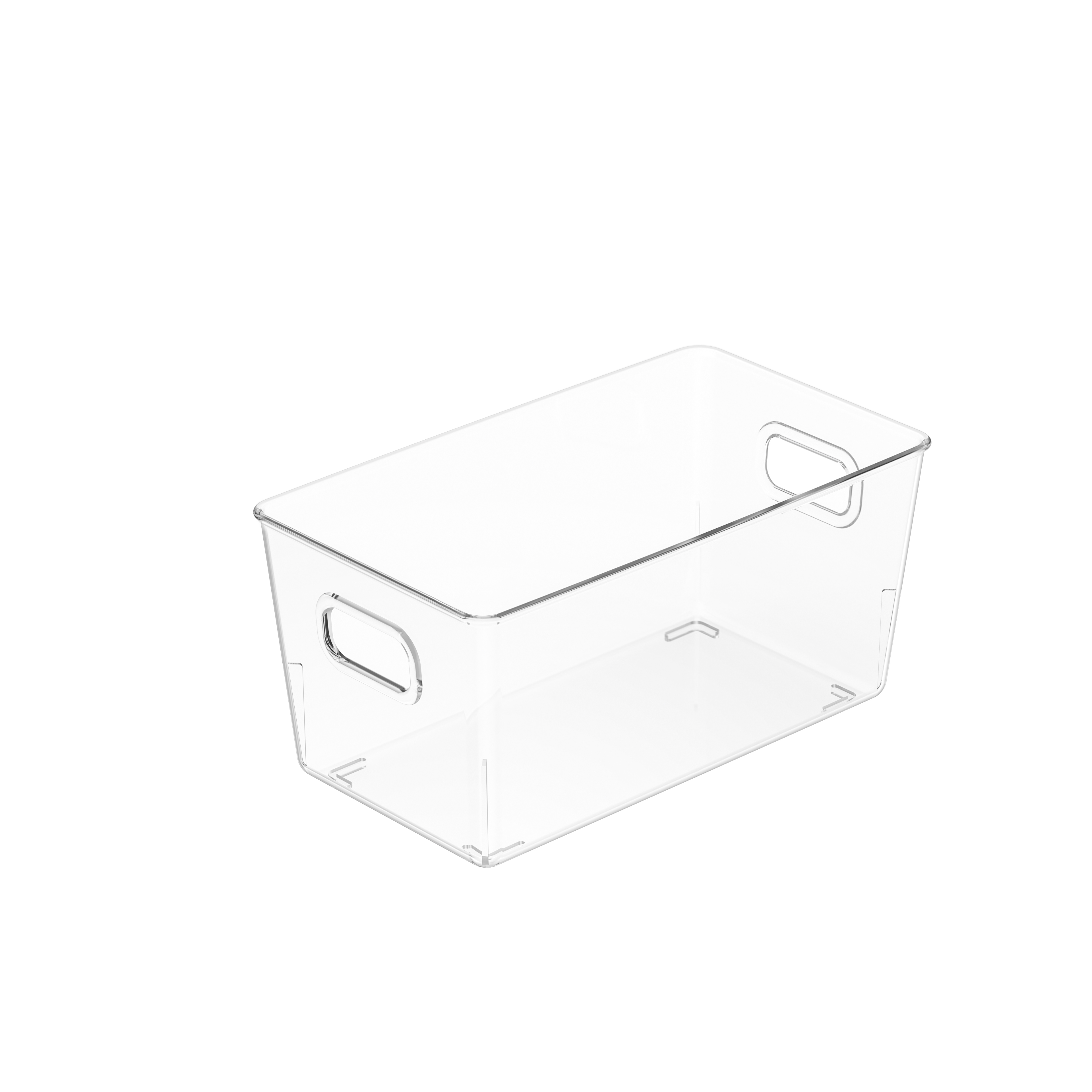 Transparent plastic storage cabinet organizer box